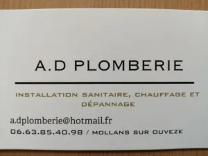 AD plomberie à Mollans-sur-Ouvèze