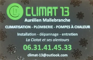 CLIMAT 13 : Plomberie Climatisation Ventilation LA CIOTAT à La Ciotat